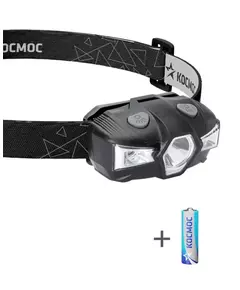 Фонарь налобный 1Вт LED+красн. 1xAA (R6) корпус ABS-пластик регулируемый эласт. ремешок КОСМОС KOC517B