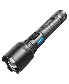 Фонарь аккумуляторный AccuF1-L15WZ-ti 15Вт XHP60 800Лм Li-ion 18650 3.7В 1200мАч (5режимов; с функцией ZOOM; кабель USB-Type-C в комплекте) титан. IPX4 ФАZА 5050419