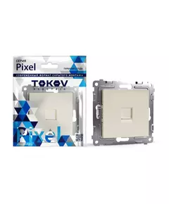 Розетка телефонная 1-м СП Pixel RJ11 механизм беж. TOKOV ELECTRIC TKE-PX-RT1-C02