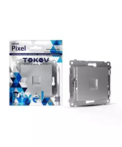 Розетка компьютерная 1-м СП Pixel RJ45 кат.5E механизм алюм. TOKOV ELECTRIC TKE-PX-RC1-C03