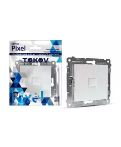 Розетка телефонная 1-м СП Pixel RJ11 механизм перламутр. TOKOV ELECTRIC TKE-PX-RT1-C04