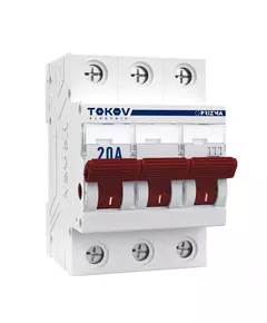 Выключатель нагрузки модульный 3П 20А TOKOV Electric TKE-PZ60-MDSI-3-20