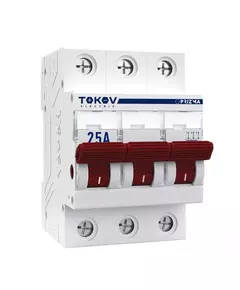 Выключатель нагрузки модульный 3П 25А TOKOV Electric TKE-PZ60-MDSI-3-25