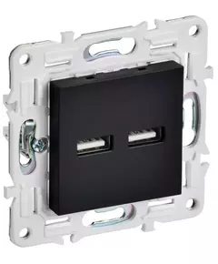 Розетка USB A+A 3.1А SKANDY SK-R15Bl черн. IEK SK-U21-D31-K02