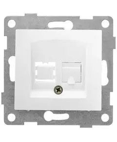 Розетка компьютерная 1-м СП Bravo RJ45 механизм бел. GUSI С10К1-001