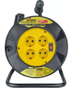 Удлинитель на катушке 4х20м с заземл. 93 905 NPE-R-04-20-E-3х0.75 NAVIGATOR 93905