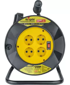 Удлинитель на катушке 4х20м с заземл. 93 907 NPE-R-04-20-E-3х1 NAVIGATOR 93907