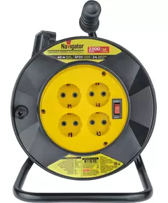 Удлинитель на катушке 4х40м с заземл. 93 909 NPE-R-04-40-E-3х1 NAVIGATOR 93909