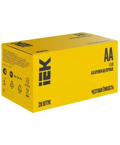 Элемент питания алкалиновый AA/LR6 Alkaline бокс (уп.28шт) IEK ABT-LR06-OP-B28