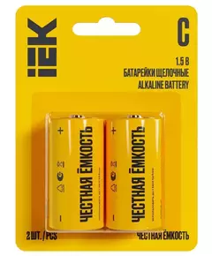 Элемент питания щелочной Alkaline LR14/C (блист.2шт) IEK ABT-LR14-OP-L02