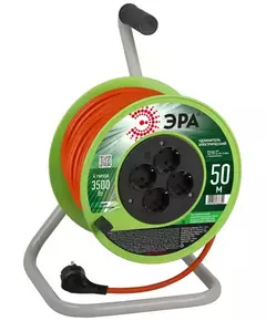 Удлинитель на катушке 4х50м с заземл. RP-4e-3x1.5-50m ПВС 3х1.5 Эра Б0056104
