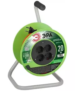 Удлинитель на катушке 4х20м без заземл. RP-4-2x1.0-20m ПВС 2х1 Эра Б0059781
