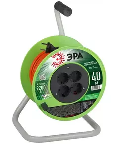 Удлинитель на катушке 4х40м без заземл. RP-4-2x1.0-40m ПВС 2х1 Эра Б0059783