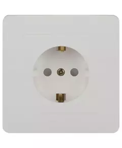 Розетка 1-м СП Style 7-206-01 16А 250В IP20 2P+E Schuko с заземл. защ. шторки бел. Intro Б0060623