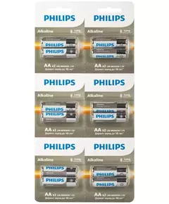Элемент питания алкалиновый AA/LR6 1.5В Entry отрывной набор (блист. 12шт) Philips Б0064636