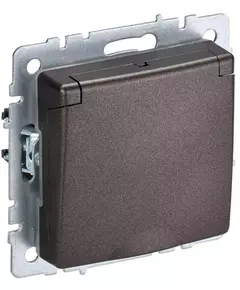 Розетка BRITE РСбш10-3-44-БрТБ 16А IP44 с заземл. защ. шторки с крышкой бронза IEK BR-R16-16-44-K45