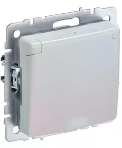 Розетка BRITE РСбш10-3-БрЖ 16А IP20 с заземл. защ. шторки с крышкой жемчуж. IEK BR-R16-16-K36