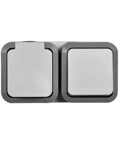 Блок ОП розетка + выключ. горизонт. TORS 16А IP55 TS242 бел. IEK TS-G10-6-55-V-K41