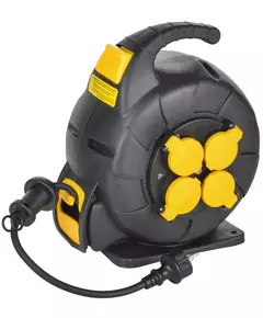 Удлинитель на катушке TWIST 4х10м с заземл. с крышк. автосмотка 16А IP44 КГ 3х1.5кв.мм УК10 2P+PE/10м 4 IEK TW-KP27-16-04-10-44