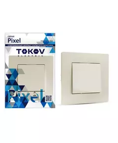 Выключатель 1-кл. СП Pixel 10А IP20 в сборе беж. TOKOV ELECTRIC TKE-PX-V1F-C02