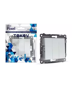 Выключатель 3-кл. СП Pixel 10А IP20 механизм перламутр. TOKOV ELECTRIC TKE-PX-V3-C04