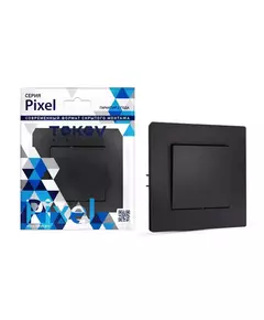 Выключатель 1-кл. СП Pixel 10А IP20 в сборе карбон TOKOV ELECTRIC TKE-PX-V1F-C14