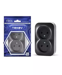 Розетка 2-м ОП Frea 16А IP20 250В без заземл. АБС-пластик карбон TOKOV ELECTRIC TKE-FR-R2-C14