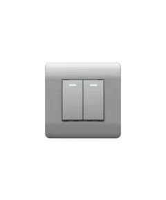 Выключатель 2-кл. NEW3-E 10А с подсветкой серебр. CHINT 431397
