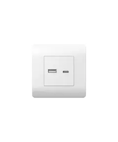 Розетка USB NEW3-E тип A+C 5В/2.1А бел. CHINT 431551