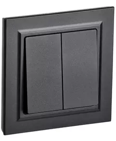 Выключатель 2-кл. СП BRITE ВСР10-2-0-БрЧ 10А в сборе черн. IEK BR-V20-0-10-K02-F
