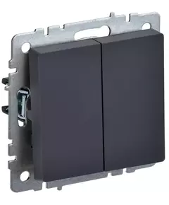Выключатель 2-кл. СП BRITE ВС10-2-0-БрГ 10А графит IEK BR-V20-0-10-K53