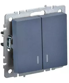 Выключатель 2-кл. СП BRITE ВС10-2-1-БрМ 10А с инд. маренго IEK BR-V20-1-10-K35