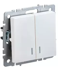 Выключатель 2-кл. СП BRITE ВС10-2-1-БрЖ 10А с инд. жемчуж. IEK BR-V20-1-10-K36