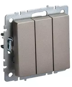 Выключатель 3-кл. СП BRITE ВС10-3-0-БрШ 10А шампань IEK BR-V30-0-10-K37
