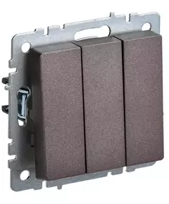 Выключатель 3-кл. СП BRITE ВС10-3-0-БрТБ 10А бронза IEK BR-V30-0-10-K45