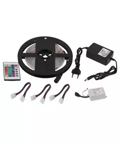 Комплект светодиодной ленты 5050kit-14.4-60-12-IP20-RGB разноцвет. 12В (в комплекте: LED лента на двустороннем скотче; источник питания; контроллер; пульт управления; коннекторы) (уп.5м) Эра Б0043067