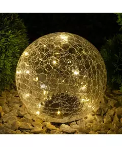 Светильник садовый ERASF08-25 Шар на солнечной батарее 20 LED 20см Эра Б0044233