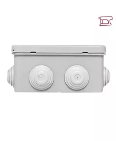 Коробка распределительная КМР-030-014 100х100х50 IP55 с крышкой 10 мембранных вводов розн. стикер EKF plc-kmr-030-014-r