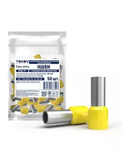 Наконечник штыревой втулочный изолированный НШВИ 25-16 TOKOV ELECTRIC TKE-NSVI-25-16-C07/50