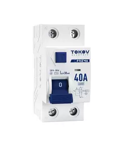 Выключатель дифференциального тока (УЗО) 2П (1P+N) 40А 30мА тип AC 6кА TOKOV Electric TKE-PZ60-RCDM-2-40-30-AC