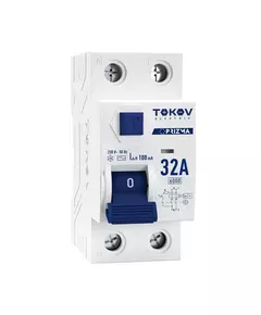 Выключатель дифференциального тока (УЗО) 2П (1P+N) 32А 100мА тип AC 6кА TOKOV Electric TKE-PZ60-RCDM-2-32-100-AC