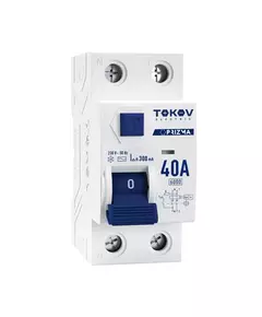Выключатель дифференциального тока (УЗО) 2П (1P+N) 40А 300мА тип AC 6кА TOKOV Electric TKE-PZ60-RCDM-2-40-300-AC