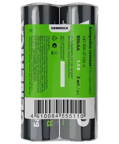 Элемент питания солевой AA/R6 пленка (уп.2шт) GENERICA ABT-R06-ST-L02-G