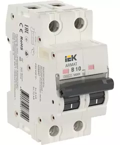 Выключатель автоматический модульный 2п B 10А M06N ARMAT IEK AR-M06N-2-B010