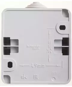 Выключатель 2-кл. ОП Этюд 10А IP44 10AX сер. SchE BA10-042C