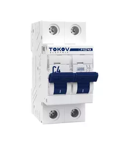 Выключатель автоматический модульный 2П 4А 6кА х-ка C TOKOV Electric TKE-PZ60-MCBI-2-4-C