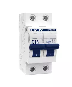 Выключатель автоматический модульный 2П 16А 6кА х-ка C TOKOV Electric TKE-PZ60-MCBI-2-16-C