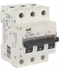 Выключатель автоматический модульный 3п B 63А M06N ARMAT IEK AR-M06N-3-B063