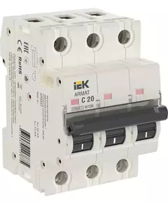 Выключатель автоматический модульный 3п C 20А M10N ARMAT IEK AR-M10N-3-C020