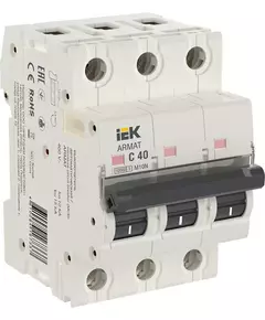 Выключатель автоматический модульный 3п C 40А M10N ARMAT IEK AR-M10N-3-C040